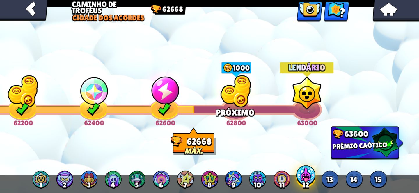 Conta de Brawl Stars com todos os Brawlers