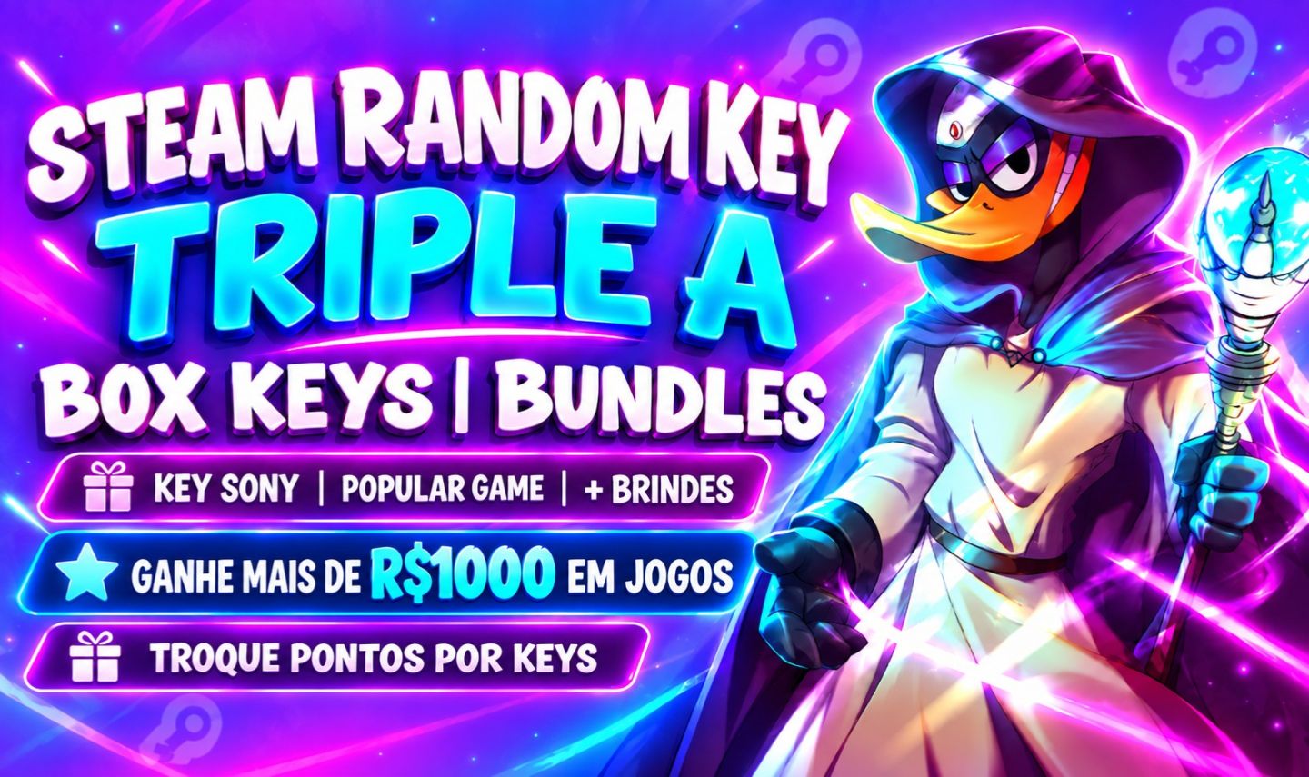STEAM RANDOM KEY TRIPLE A | BOX KEYS | BUNDLES | BRINDE | TROQUE PONTOS POR KEYS
