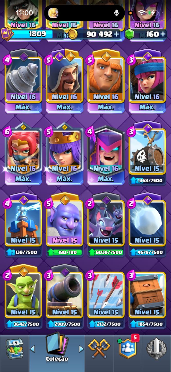 CONTA DE CLASH ROYALE FULL ARENA