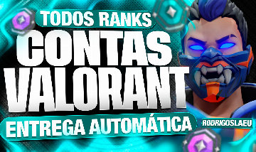 CONTAS VALORANT UNRANKED E TODOS OS RANKS - ENTREGA AUTOMÁTICA !!!