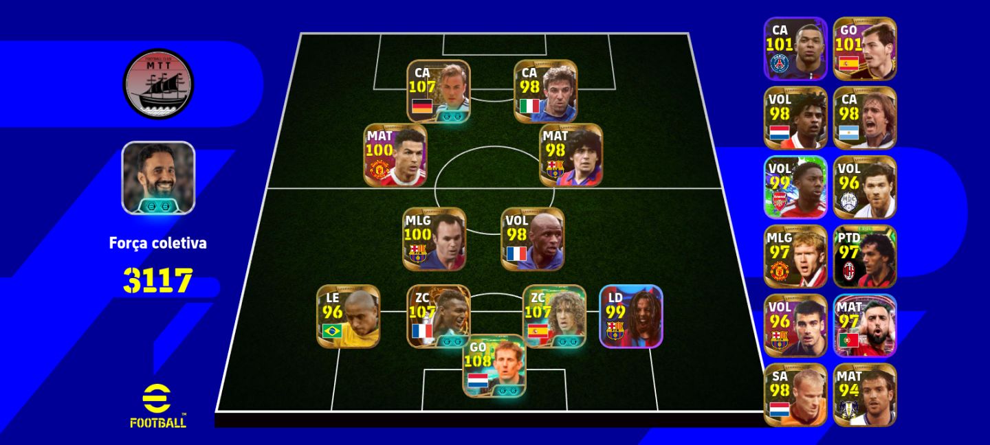 CONTA COM 3220 DE FORÇA + TIME LEGENDS + DESAILLY BIG TIME + PUYOL++