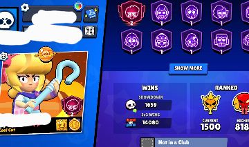 Conta brawl stars Full brawler, 52k troféu +skins raras