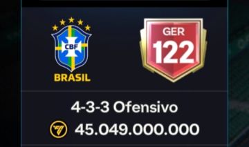 " conta do FC Mobile com Geral 122! Ótimo elenco. Valor: R$ 110.