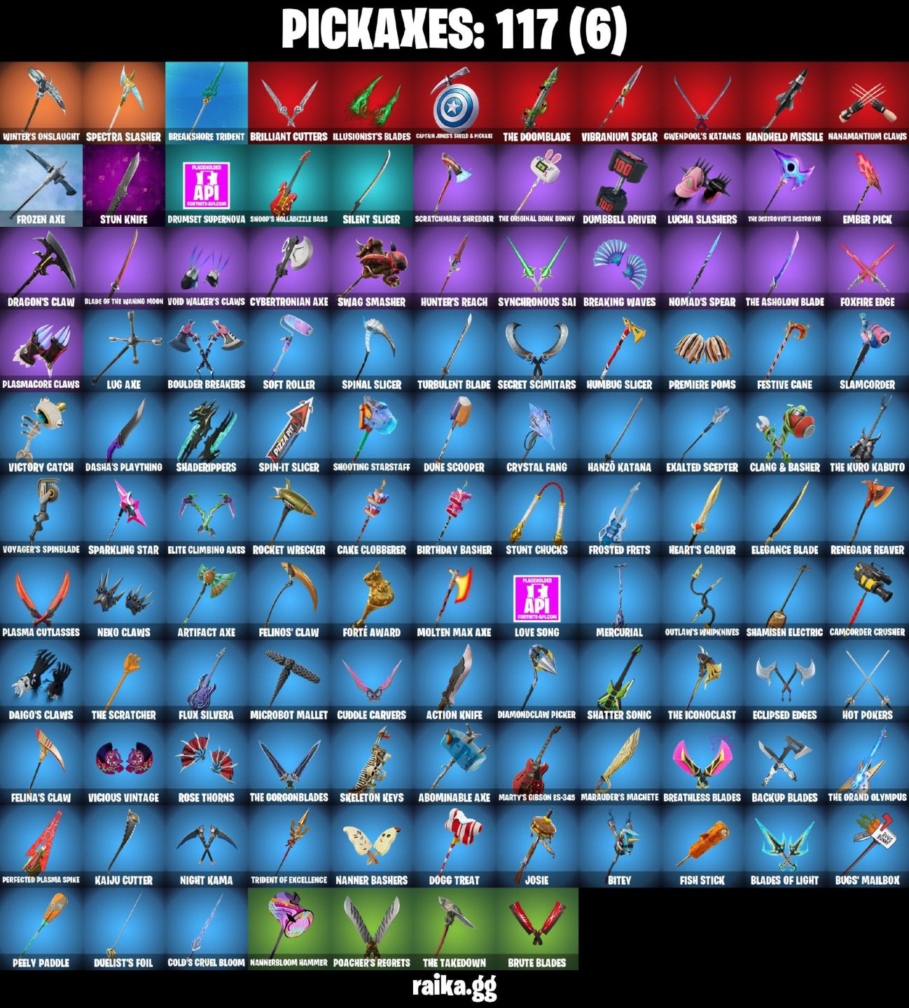 84 Skins - spektra knight, blackheart, emma frost, santa dogg, 1550 vbucks