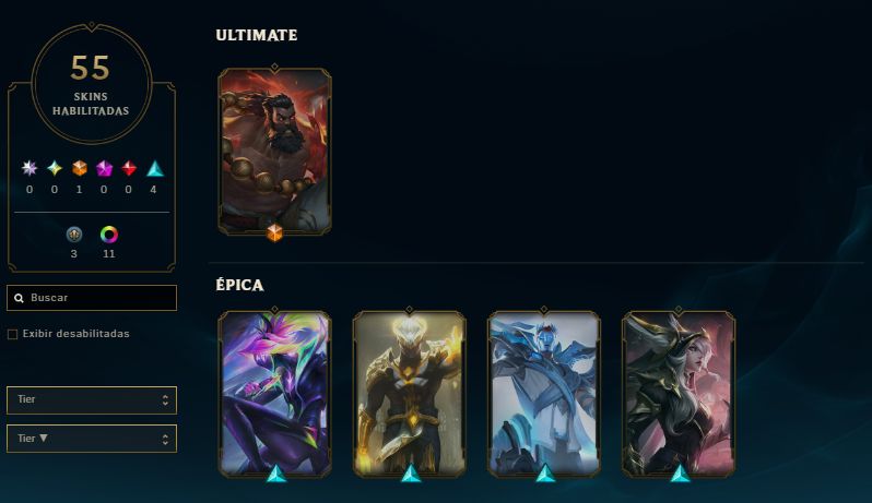 Conta Mestre Honra 5 Com skin Ultimate