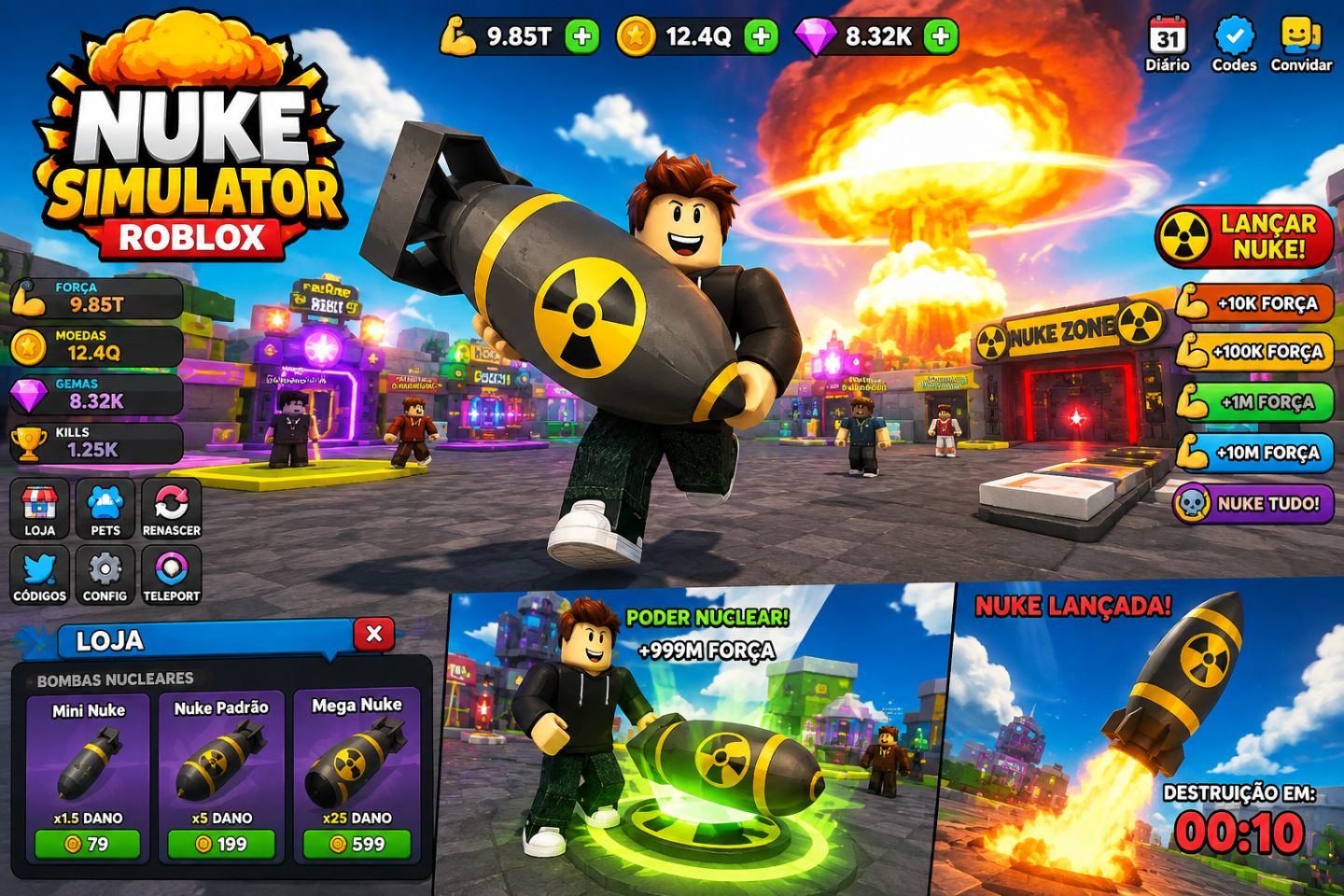 Mesclar bombas nuclear melhor serviço da ggmax