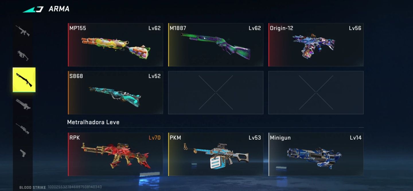 Conta Bs Antiga Contem 6 Passes +de 23 Skins de Armas +de 15 Skins de Personagen