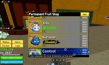 [Promoção] Conta de Blox Fruits Rara com Kitsune e Tiger + 7 Frutas Permanentes