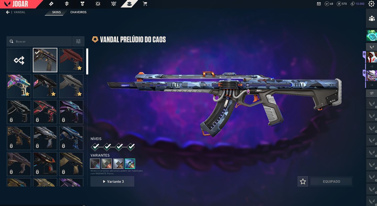 CONTA DE VAVA COM VARIAS SKINS DE VANDAL E PHANTOM (FULL ACESSO P RAPIDO)