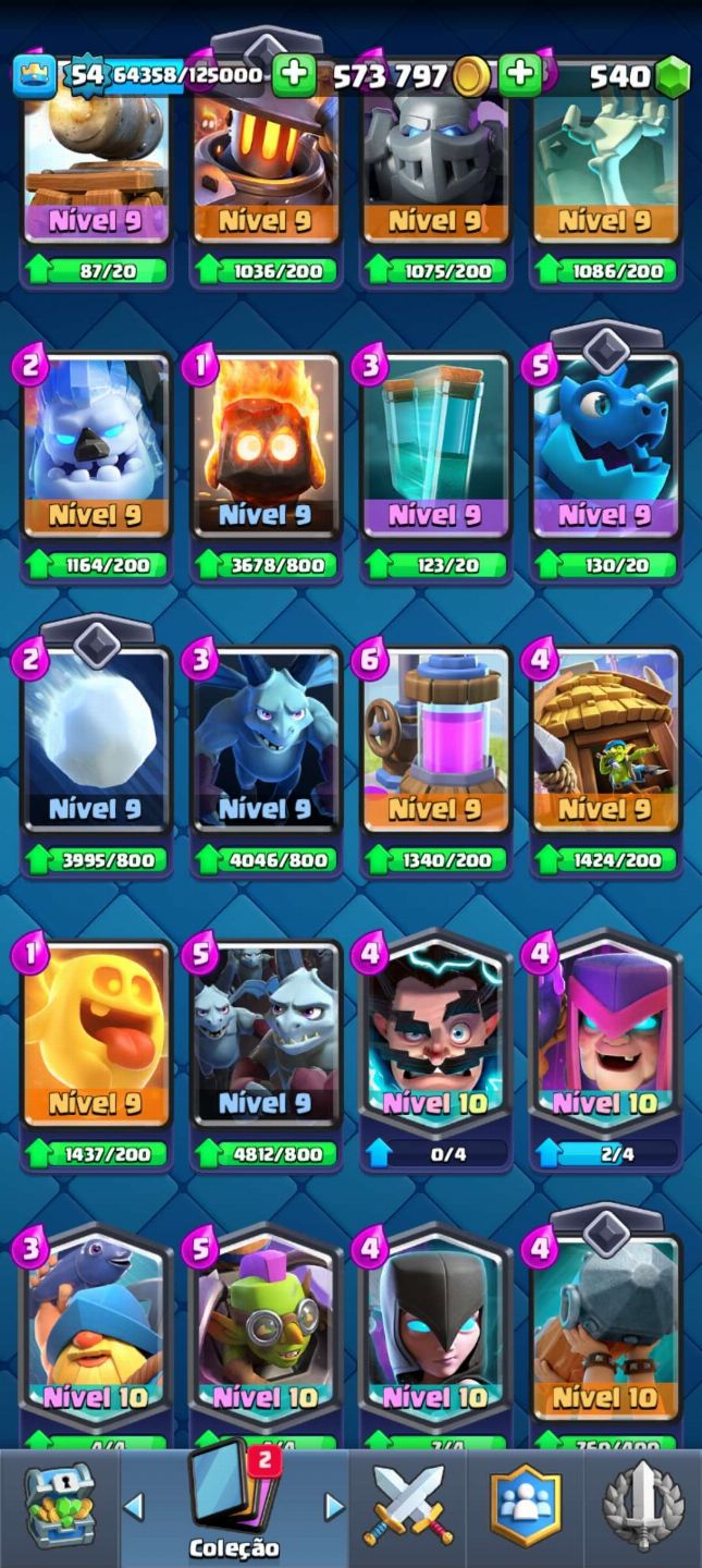 Clash royale conta gemada e upadassa