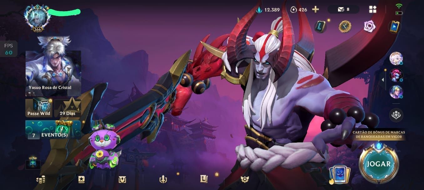 Conta LOL avançada, +100 skin, quase todos personagem
