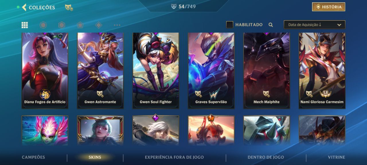 CONTA WILD RIFT MONO GWEN(mais de 50 skins)