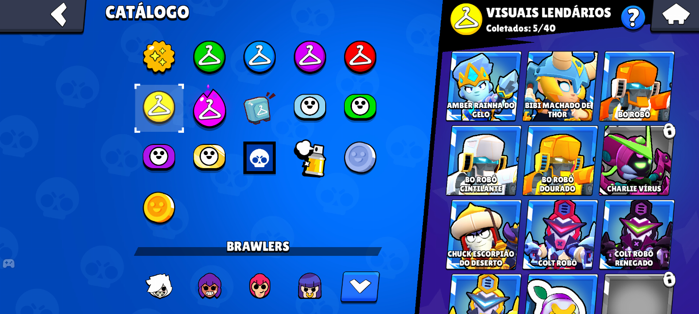 Conta Brawl 35k k troféus 105 brawlers e mais de 300 Skins!
