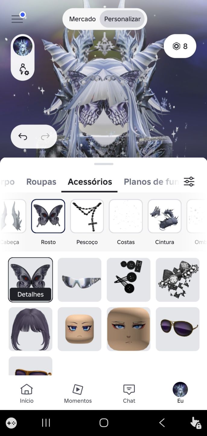 Conta Roblox, muito upada no anime vanguards