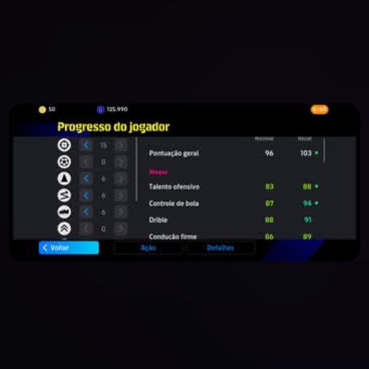 CONTA DE EFOOTBALL MOBILE COM 3151 DE FORÇA COLETIVA/DIVISÃO ATUAL 8 E 5