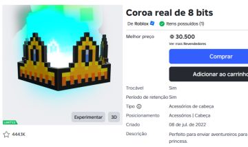 Coroa 8 bit roblox