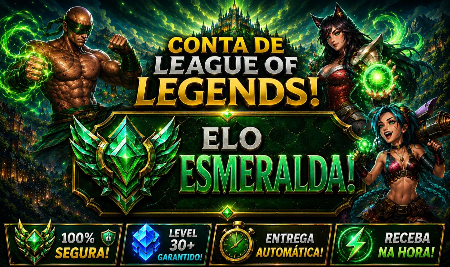 [Entrega Automática] Lol Esmeralda, 47 Skins, Skins Lendárias, 25K Ea, Lvl 50