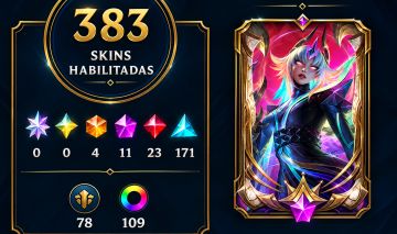 Conta LoL Level 609 | 383 Skins | Full Acesso | BR