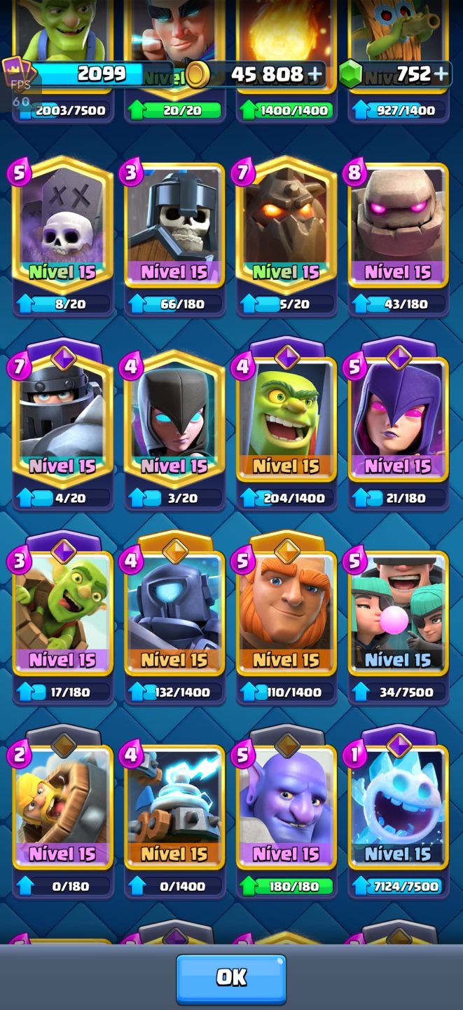 CONTA DE CLASH ROYALE GEMADA