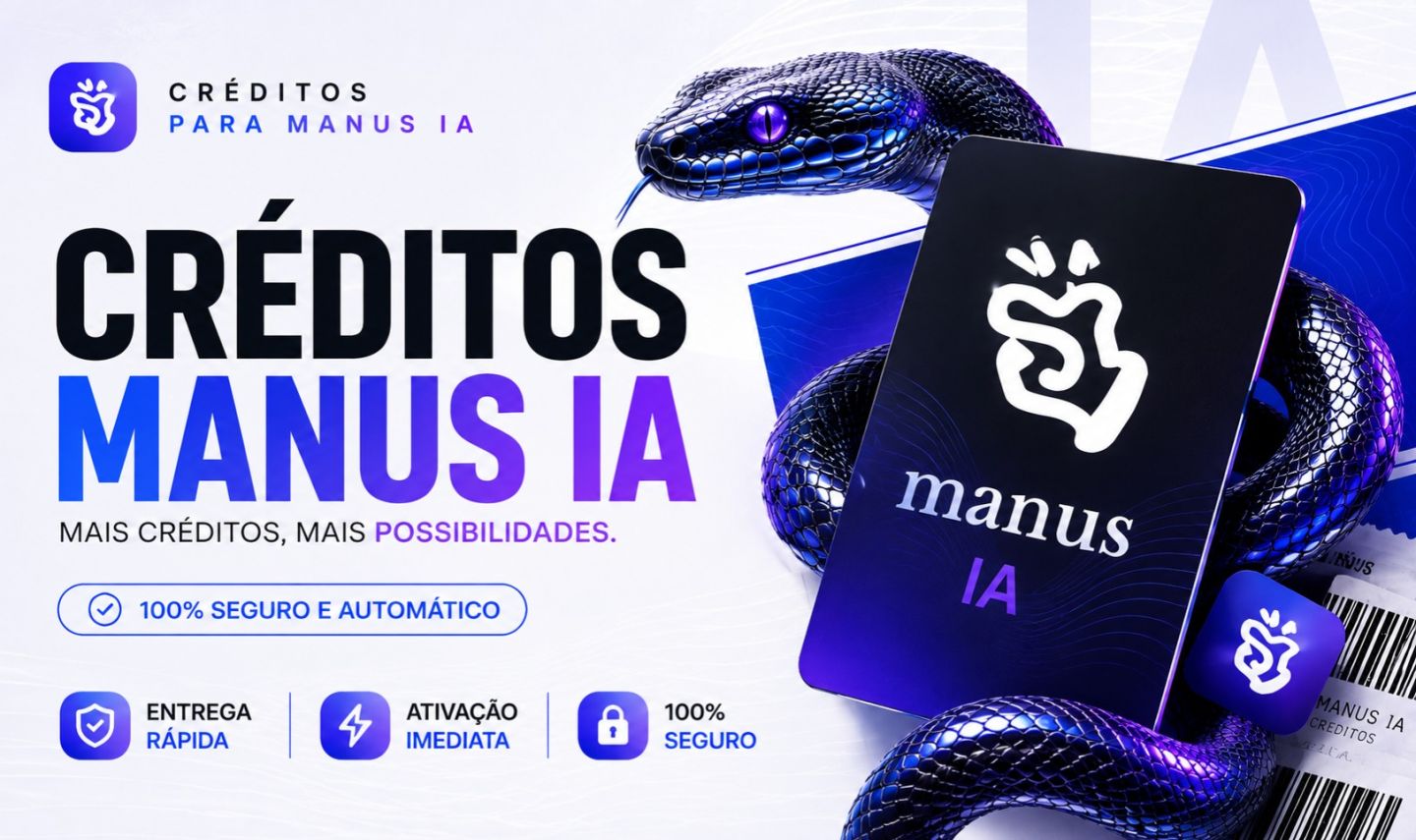 1000 CREDITOS PARA A MANUS IA - BÔNUS