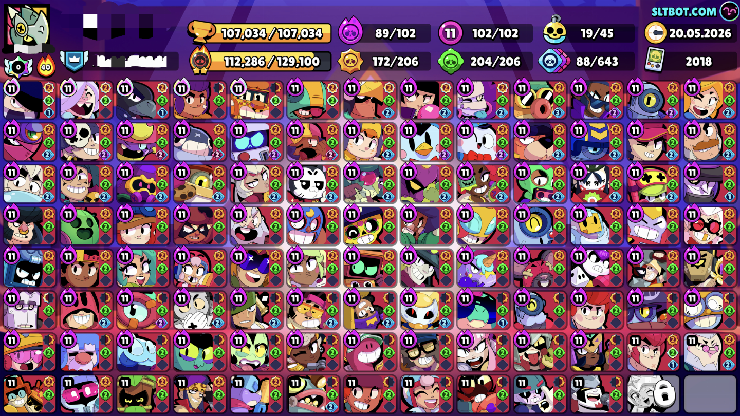 CONTA BRAWL STARS FULL PODER 11+SKINS RARAS