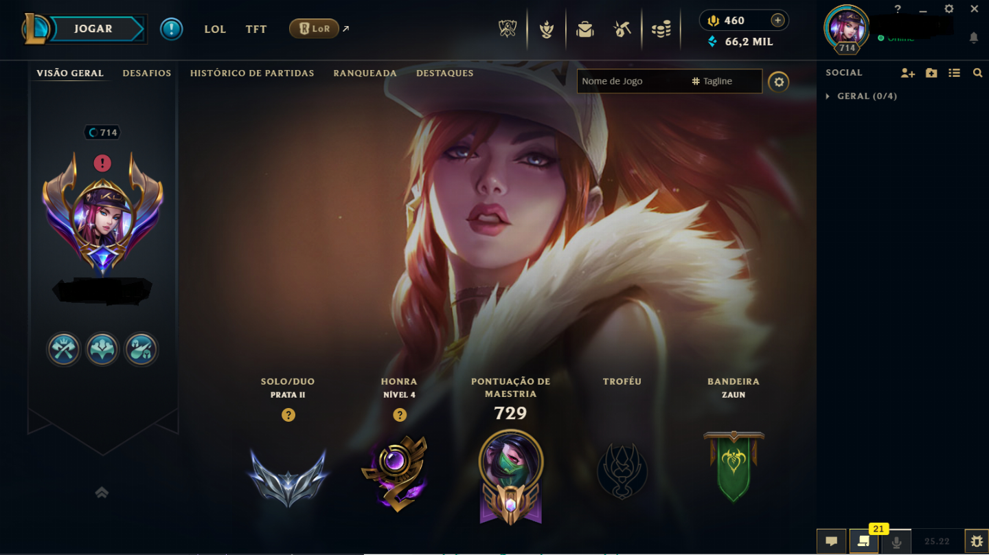 Conta LoL LvL 714, 326 skins, 428 ícones, todos os champions - League of Legends