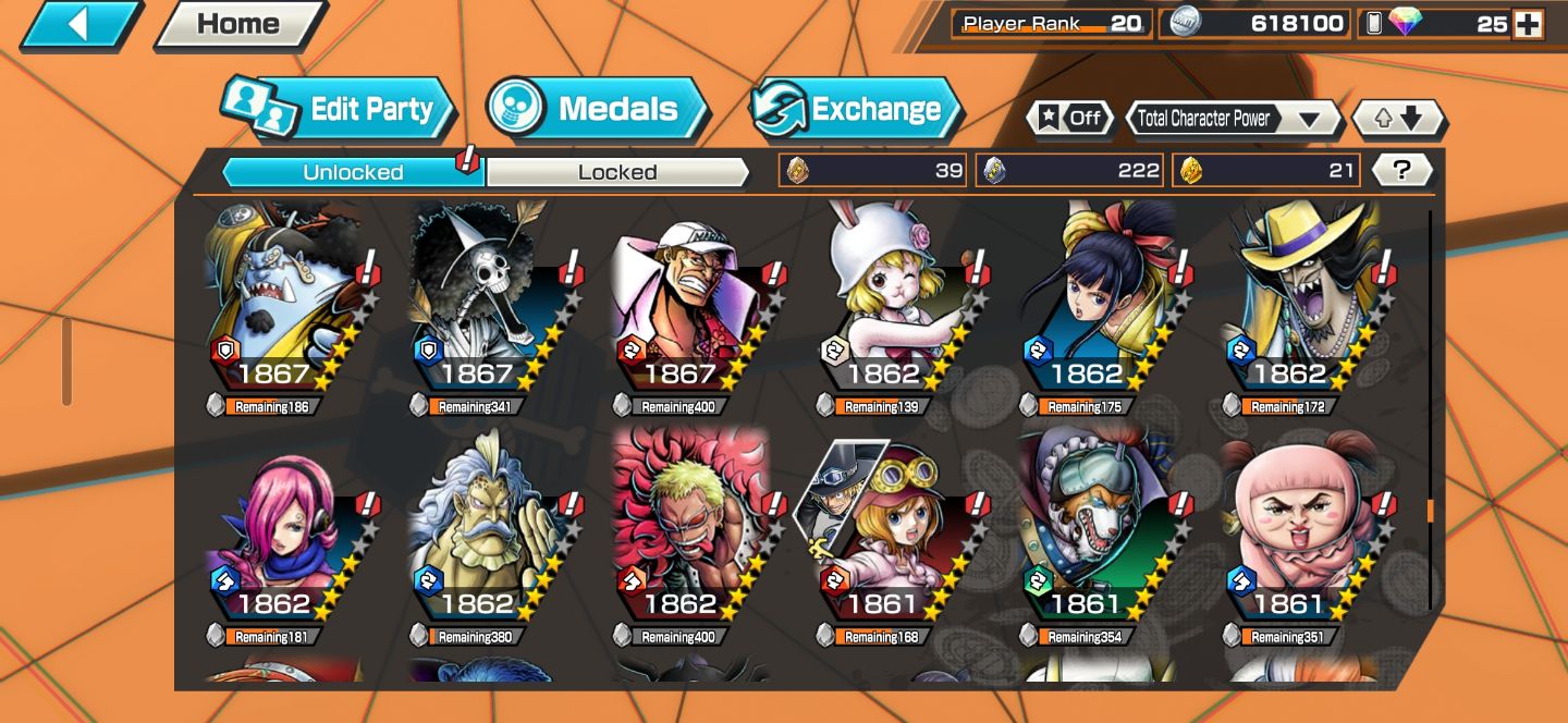 Conta one piece Bounty Rush