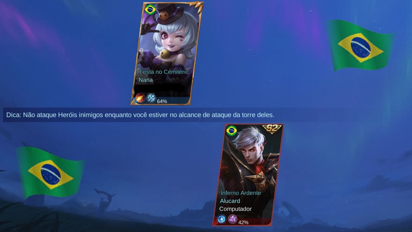 Conta - Mobile Legends (2017) - Skins de passe antigas (S1 - S2)