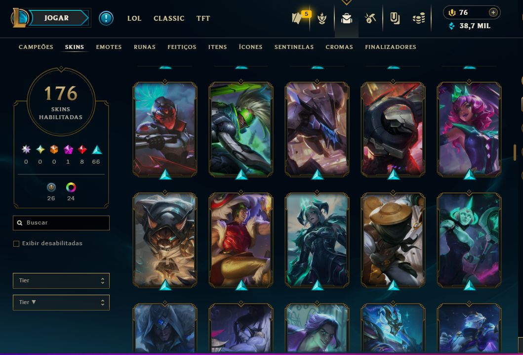 Gold 1 com 176 skins