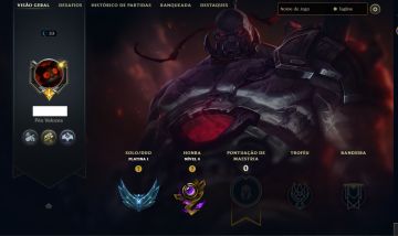 Conta de Lol | Platina 1 | 8 skins | 1 skin +2 ativar | 100+ campeões