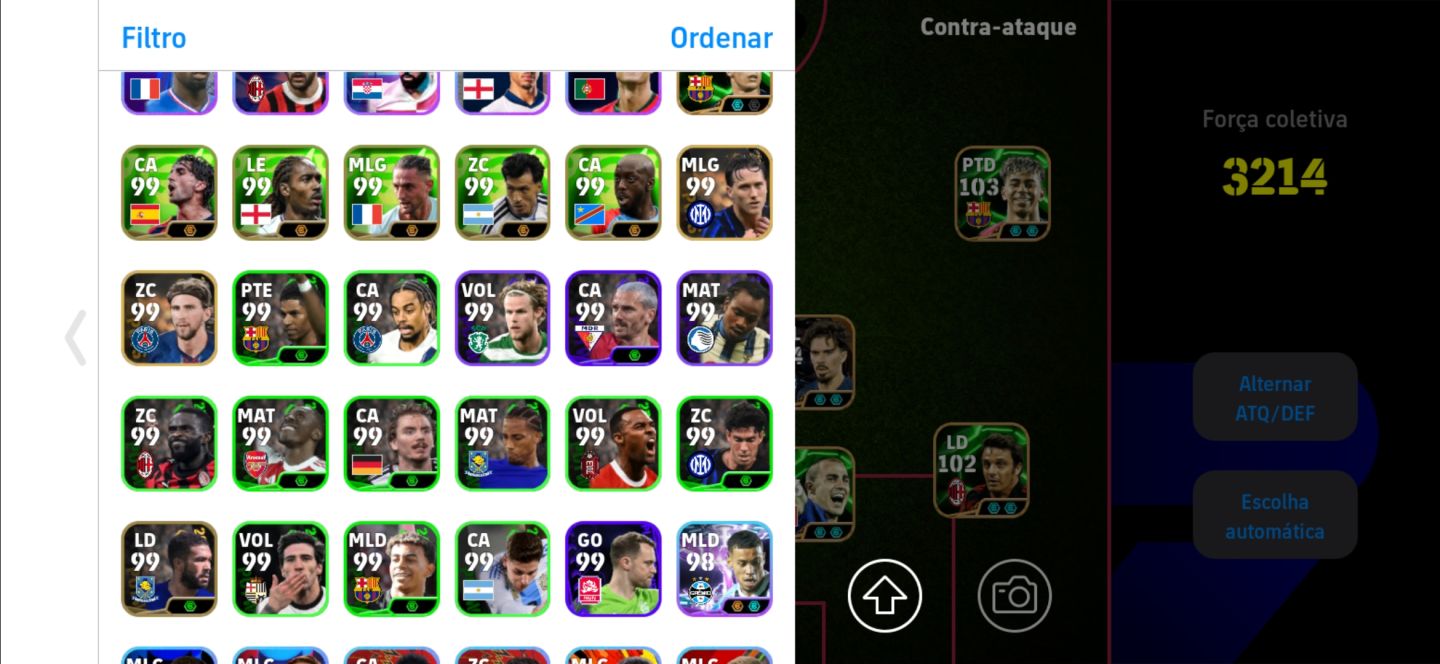 CONTA eFootball MOBILE À VENDA Força coletiva: 3214 [preço negociáve]