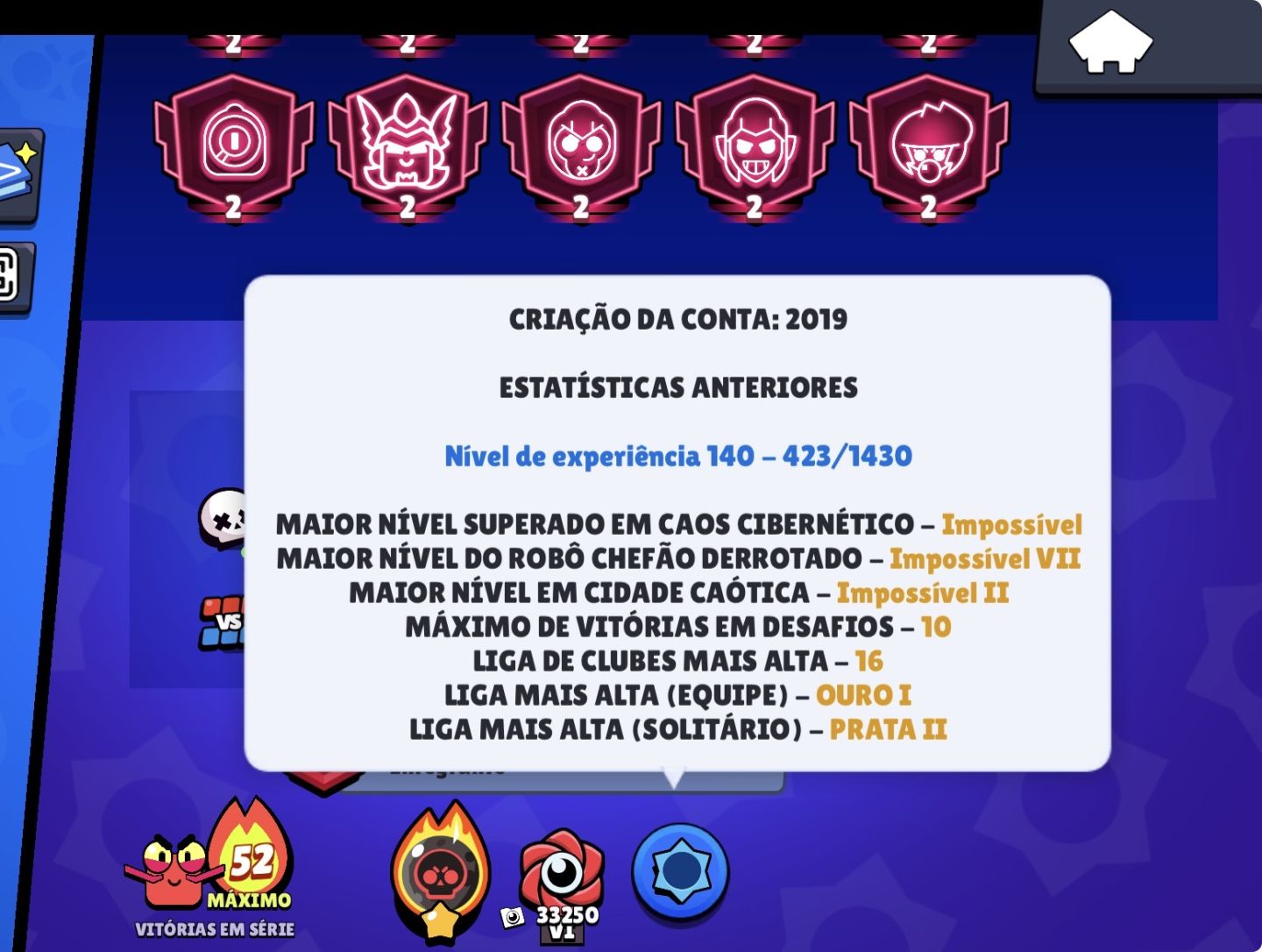 Conta de braw star super upada