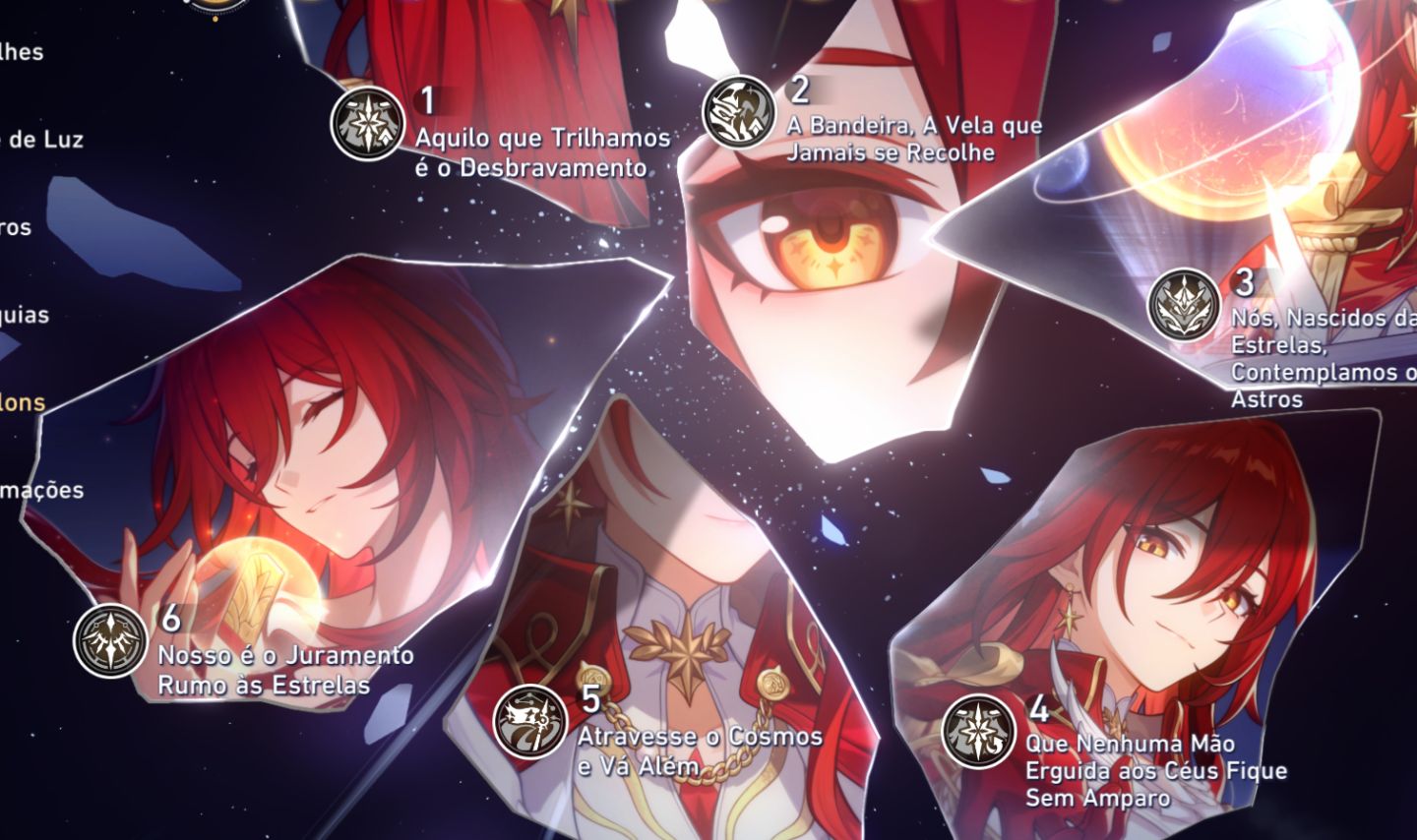 HSR - Himeko Nova E6S1, ArcherE0S1, EvernightE0S1, Dan2, Rin, Hyacine e Robin
