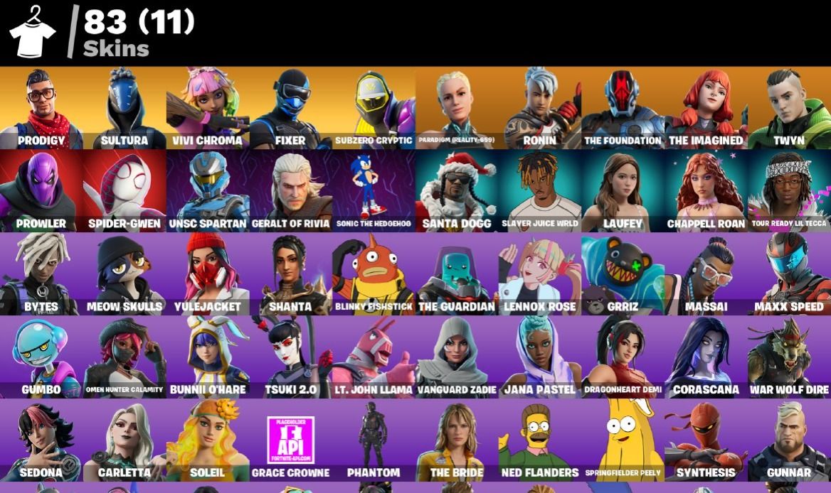 Conta antiga de fortnite possui bastantes skim da psn( ACEITO OFERTAS)