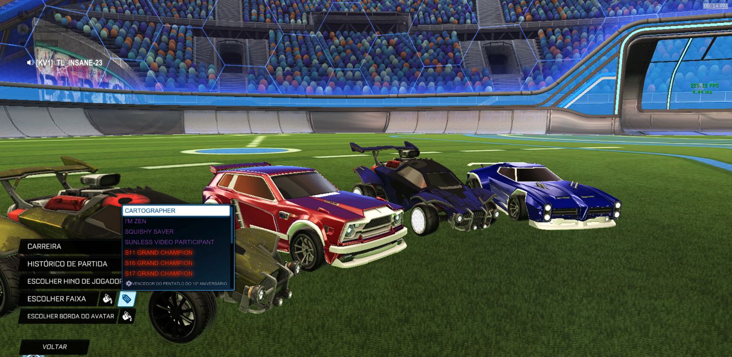 CONTA EXCLUSIVA ROCKET LEAGUE SKYLINE+BATMOVEL+TAGS GRAND CHAMPION+LEVEL2500+BIO