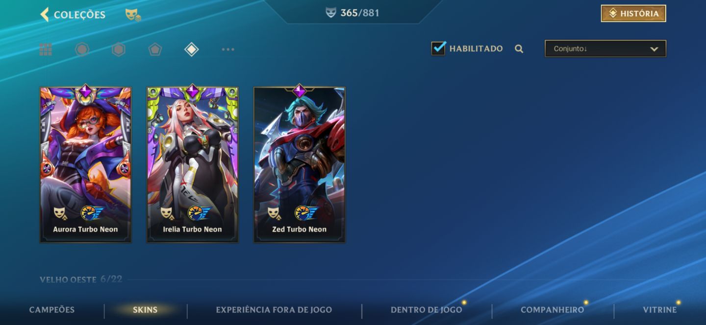 CONTA DE WILD RIFT EXTREMAMENTE COMPLETA 365 SKINS NA COLEÇÃO! | muitos gachas