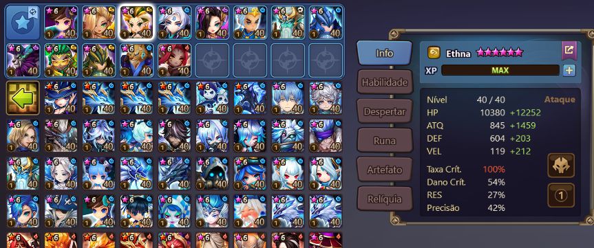 CONTA END GAME COM 4 LDs: GIANA + WOLYIUNG + ZERATU + PONTOS