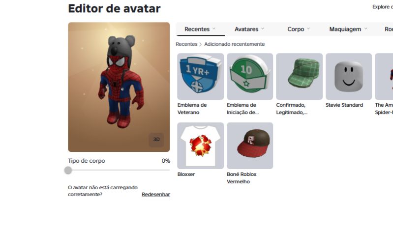 Conta Roblox RARA (BUNDLE DO SPIDERMAN + LIMITED)