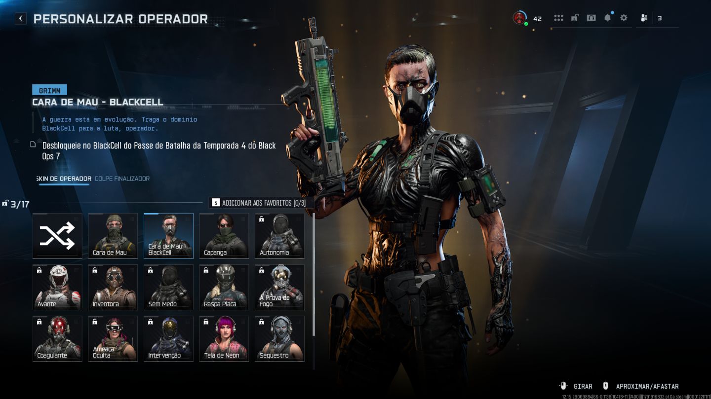 CONTA WARZONE IRIDESCENTE E MUITA SKIN