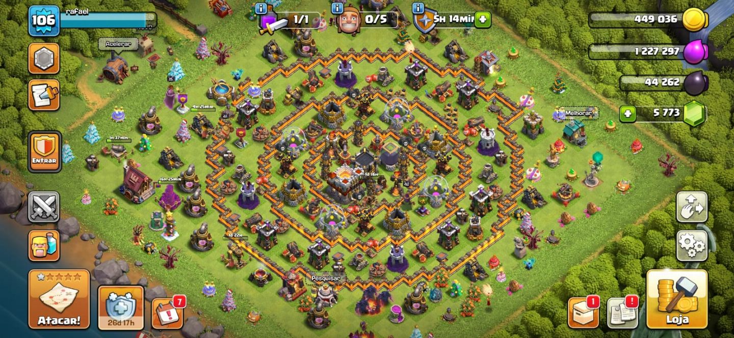 Conta Top de Clash Of Clans CV11 Upada! (tempo limitado)