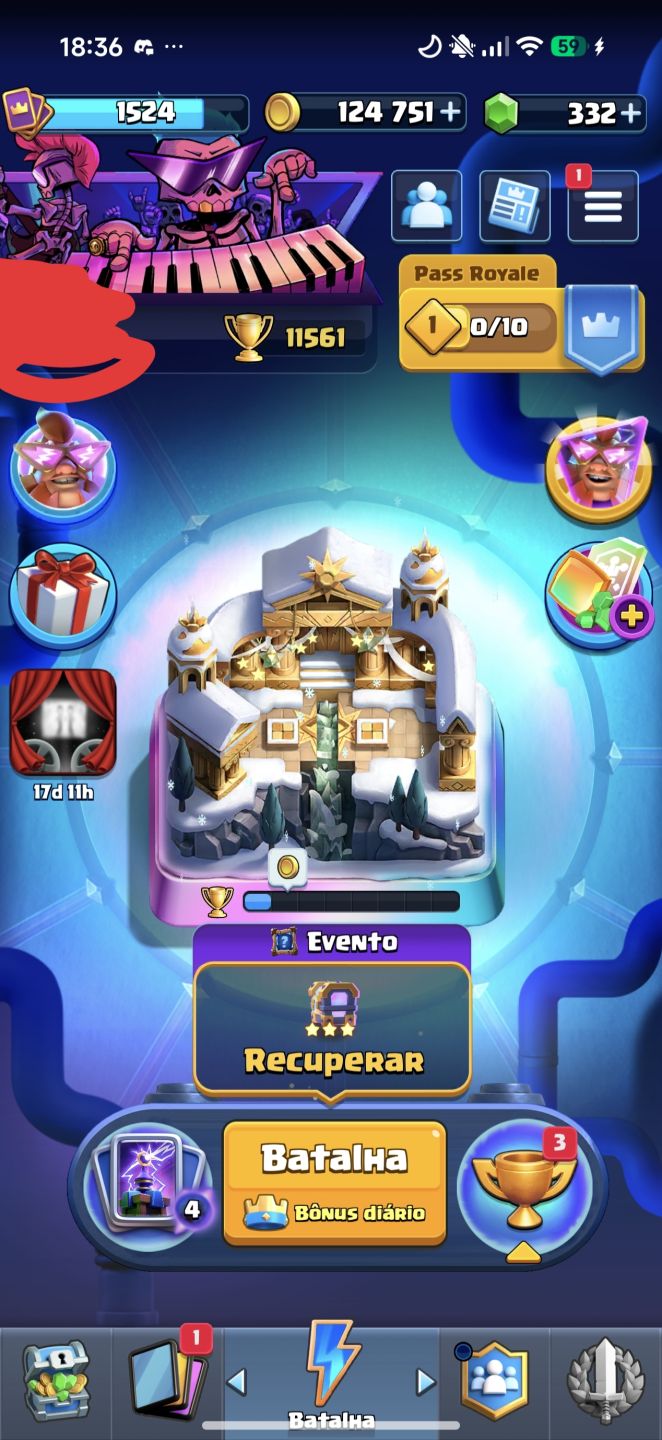 Conta de clash of clã CV 17 Clash R 11k troféu BRAWL STARS+ hay day