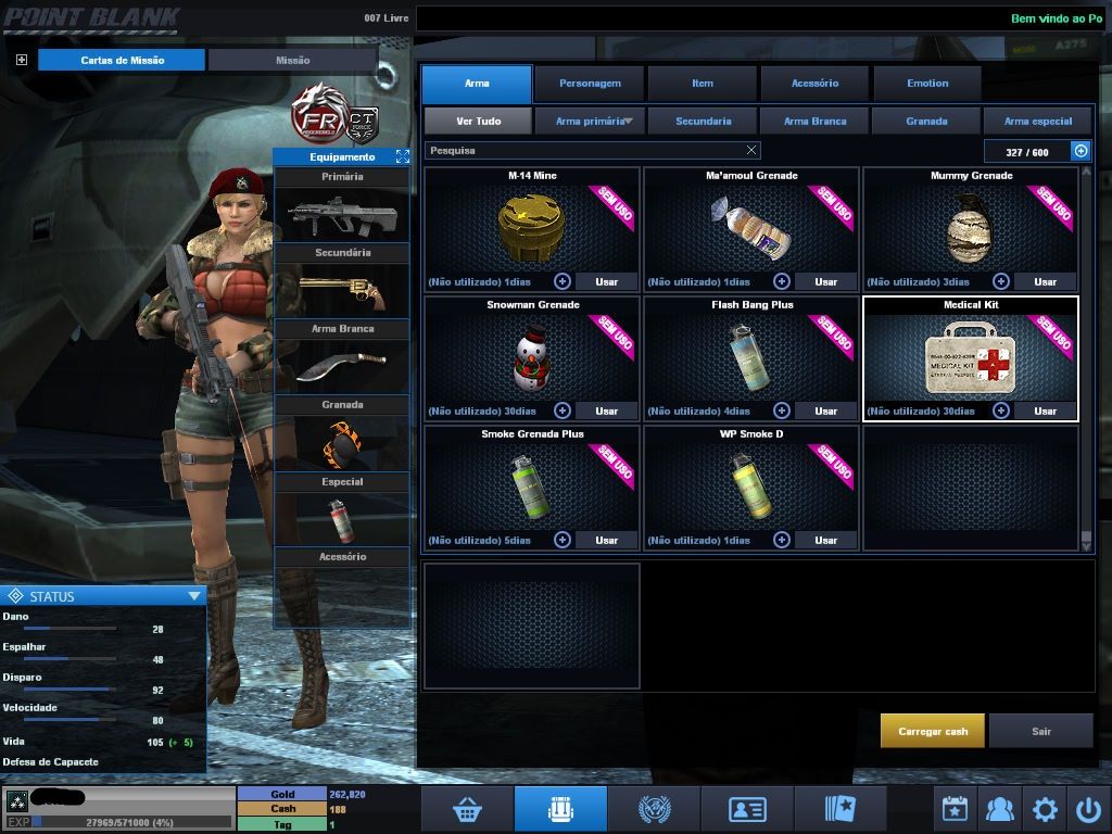 CONTA POINT BLANK varios itens