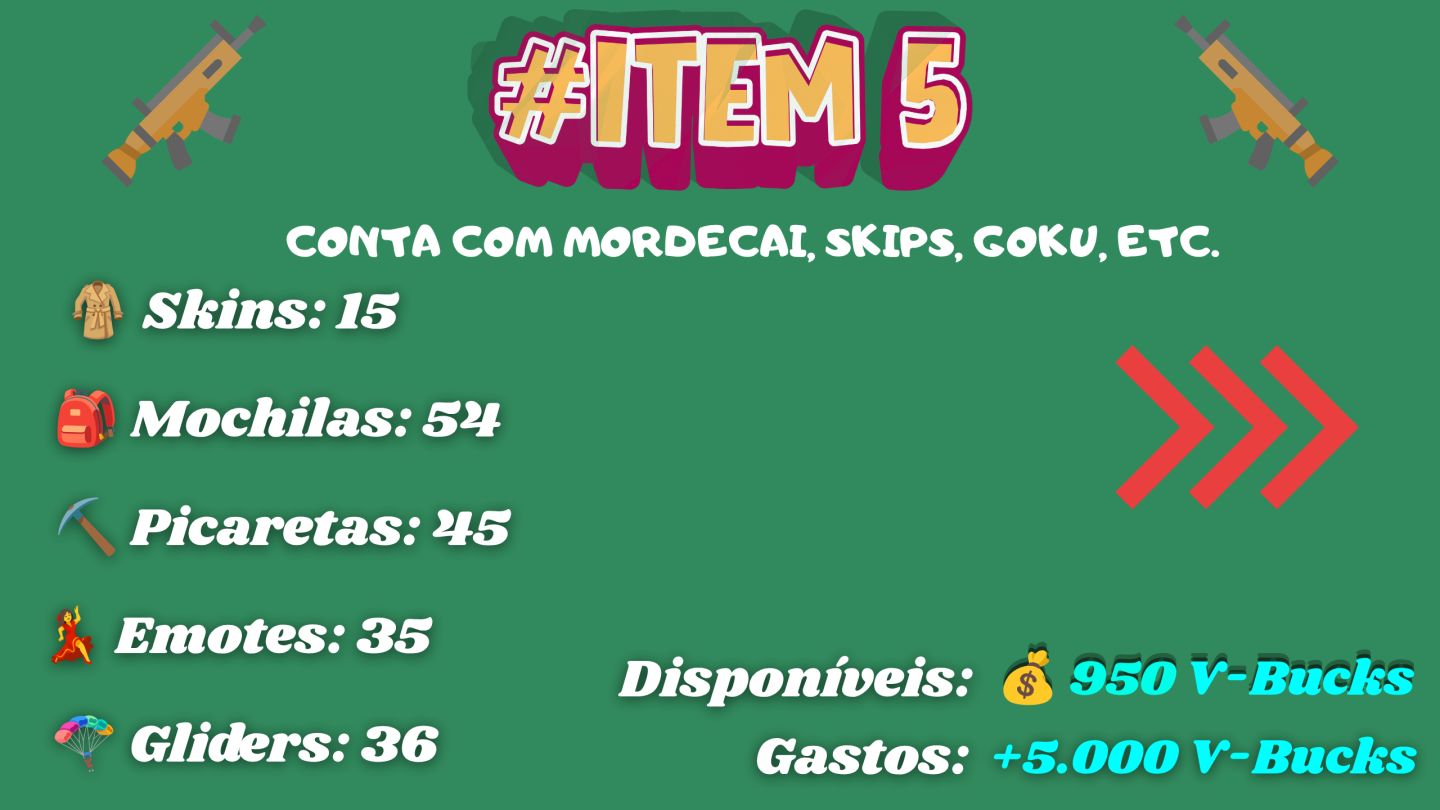 Contas Fortnite | Várias Skins | V-Bucks Gastos | Skins Raras | Melhor Preço!