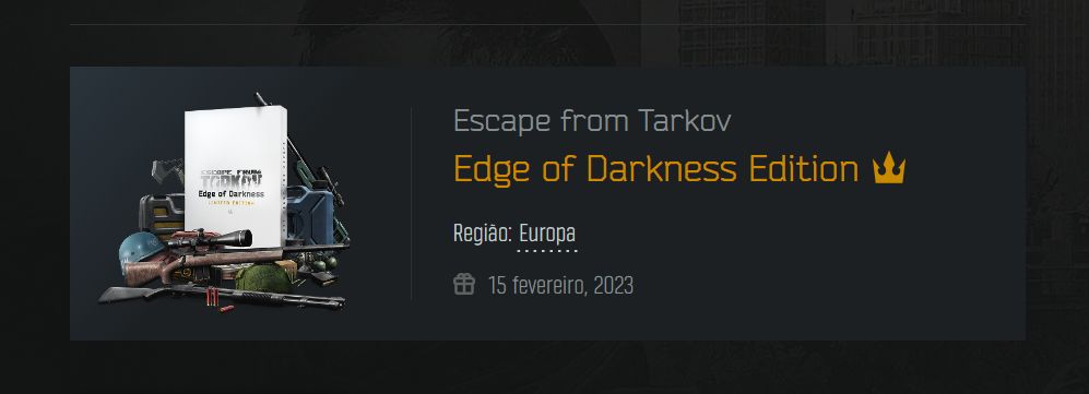 Conta EOD Escape From Tarkov (Battlestate Games)