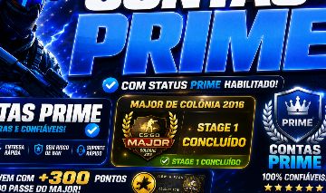 CS2 Prime + Moeda do Major Colônia 2026 | Pronta para Jogar +300 pontos do passe