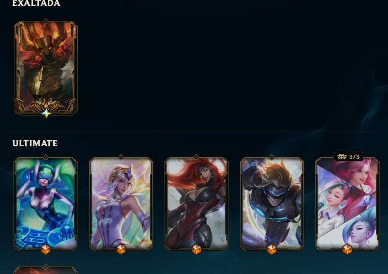 CONTA LOL BR 443 SKINS | EXALTADA | 6/7 ULTIMATE | LVL 798