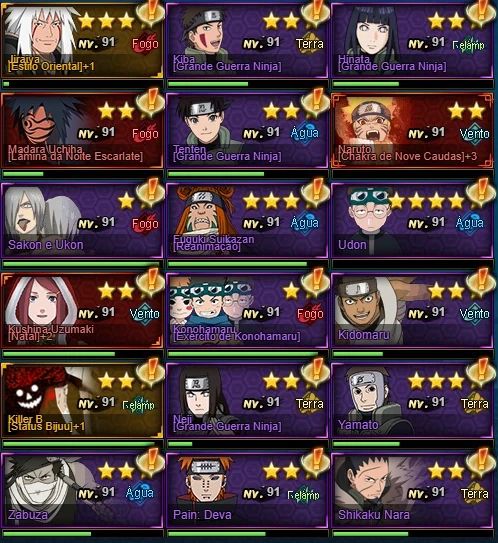Conta com 30K de Cupons com Madara/hashirama full bt +naruto vale do fim Sv841