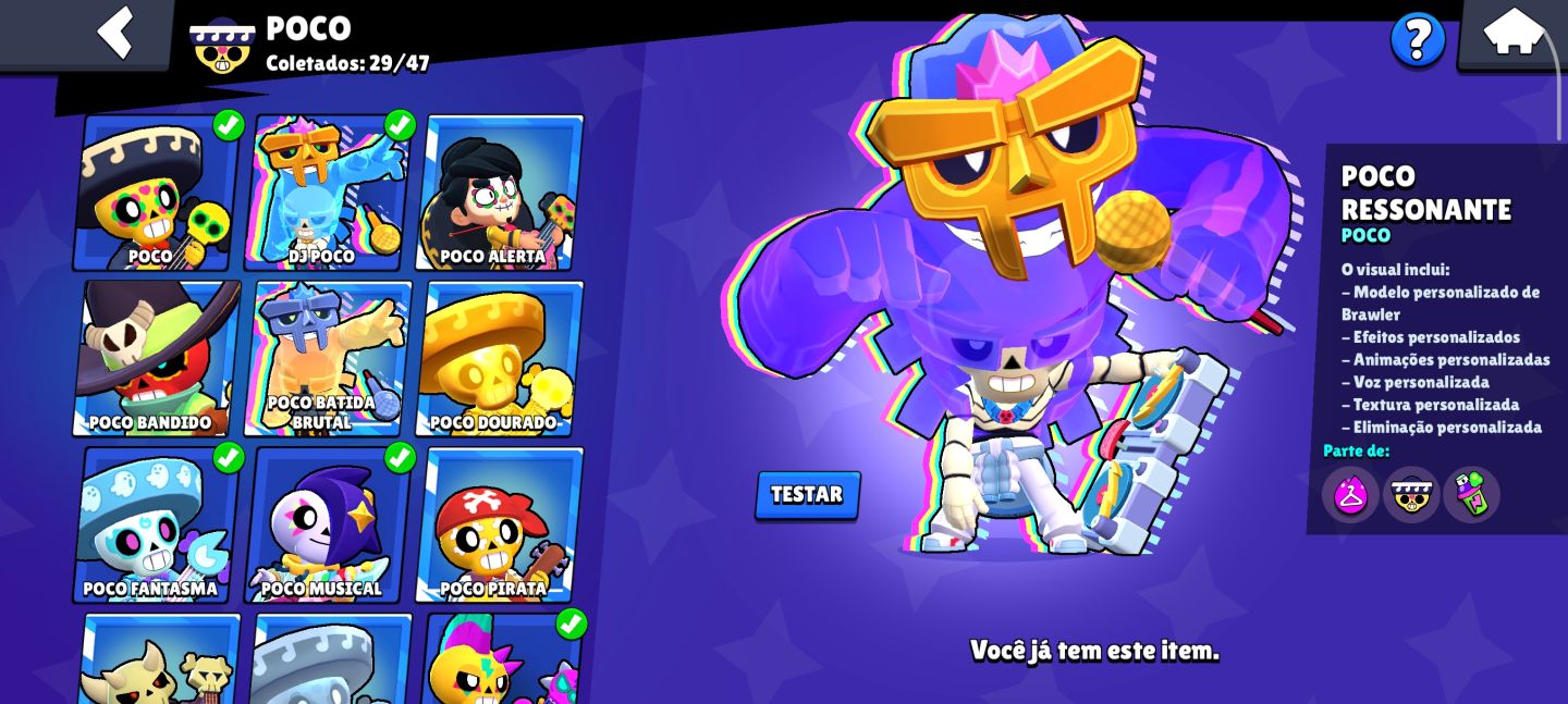 Conta com 3 Pro pass, vários passes plus, 50k e todos os Brawler