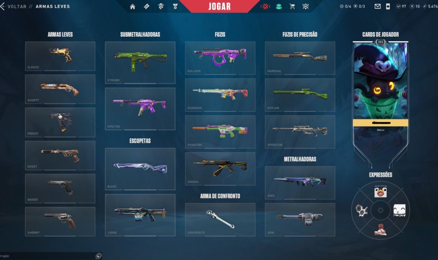 Conta valorant com +4000 gastos em skins e passes. Dono único 100% seguro