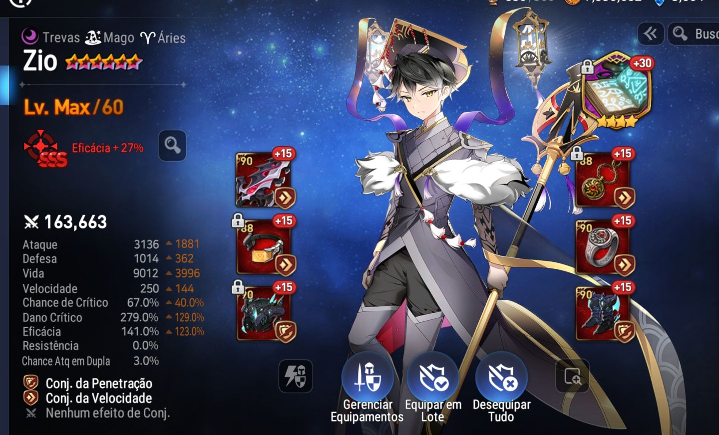 Conta Epic Seven server Global mid game